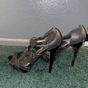 Black Sparkly Heels Size 7 1/2